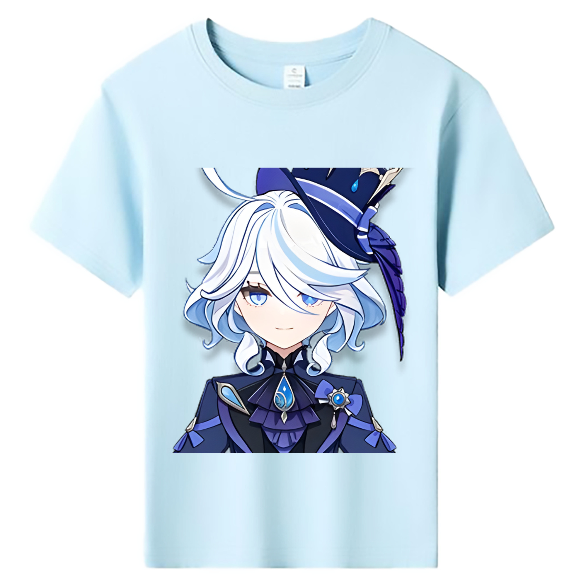 げんし神 フリーナ genshin Furina 綿100％キッズTシャツ（フロントプリント）